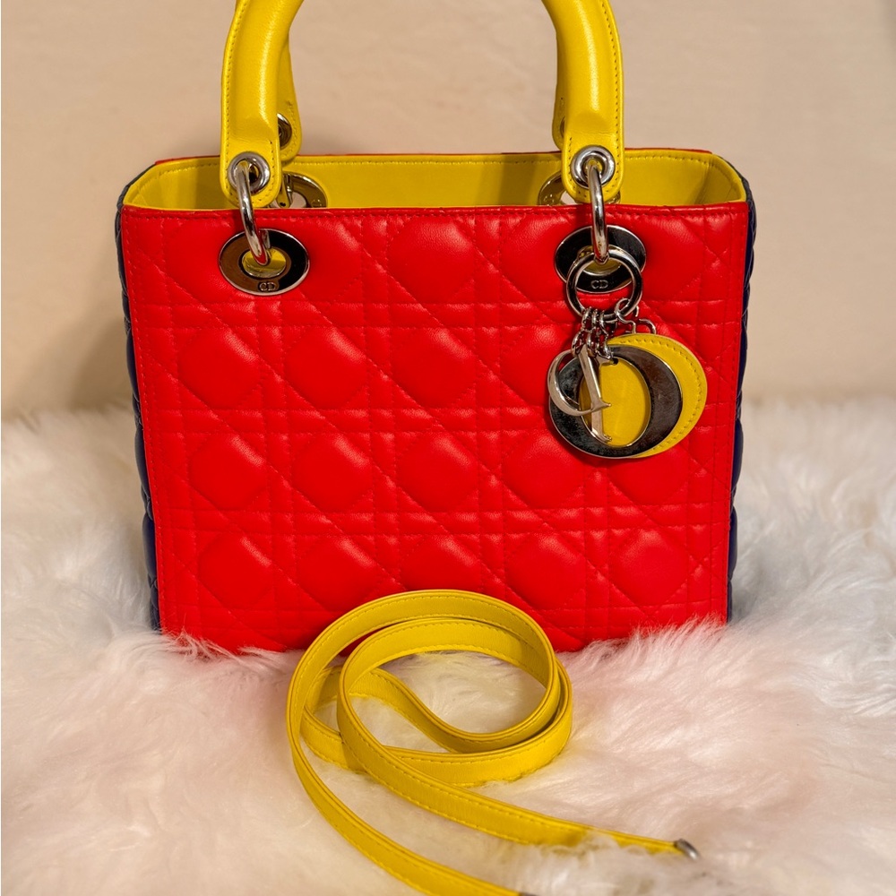 Authentic Lady Dior tricolor